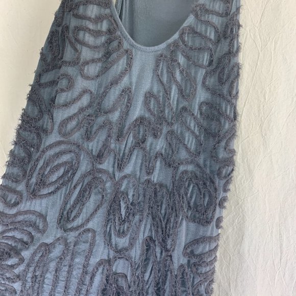 Velvet Racerback Tank with Front Detail in Grey - Picture 5 of 7